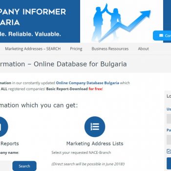 Company Informer: Online Company Database Bulgaria
